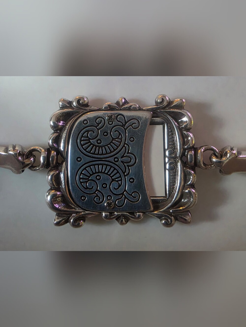 Retired Brighton Silver-Tone Inspirational Frame Bracelet - Picture 4 of 8